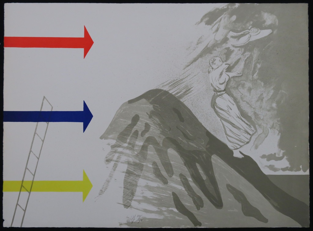 Hannes Postma: Litho, Zonder titel (compositie met pijlen) kopen? Bied vanaf 1!