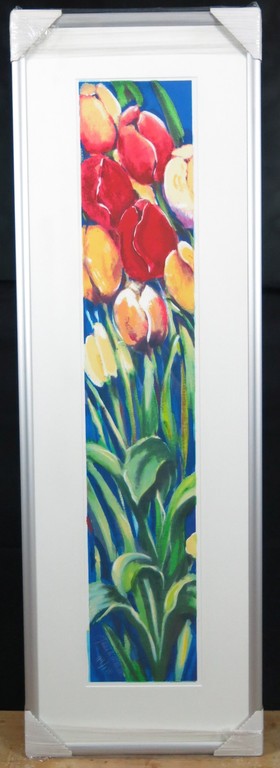 Juul Kortekaas: Zeefdruk, Tulpen -Ingelijst (bijzonder formaat) kopen? Bied vanaf 60!