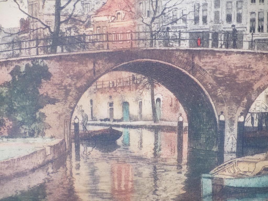 Hendrik Roodenburg, Bakkersbrug Utrecht, Kleurets 1932 kopen? Bied vanaf 65!