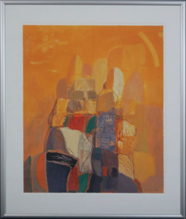 Ahmed Baldin: Zeefdruk, Dag - Ingelijst verkocht voor € 35!