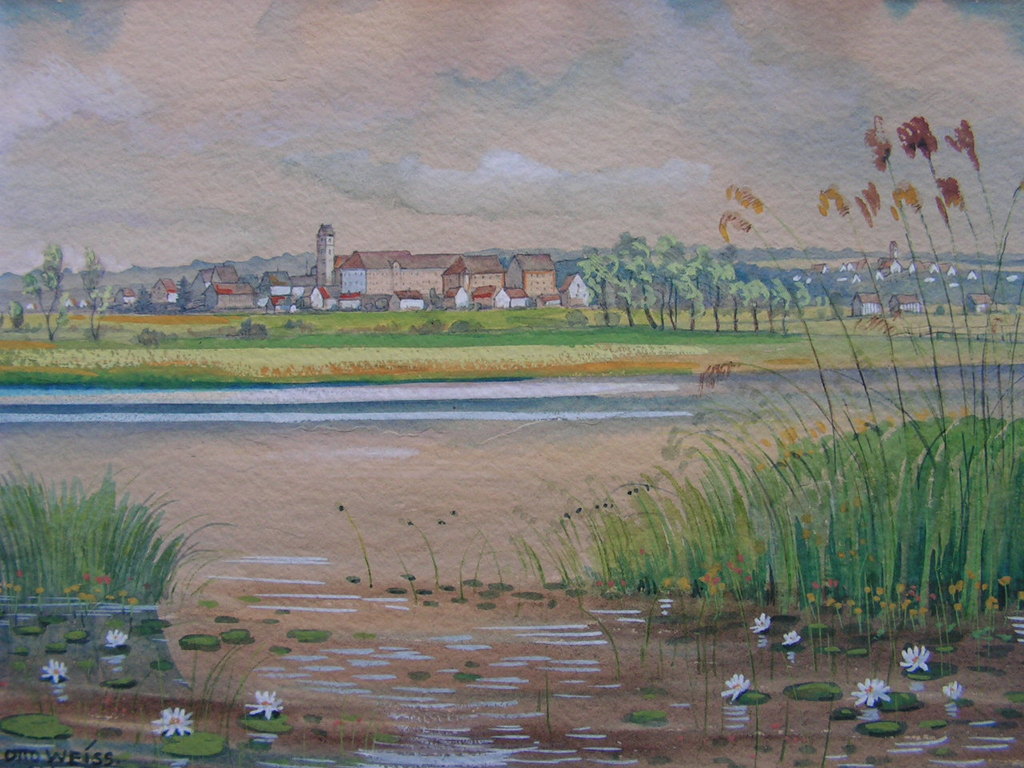 Otto Weiss - aquarel op papier - landschap - 1940 kopen? Bied vanaf 25!