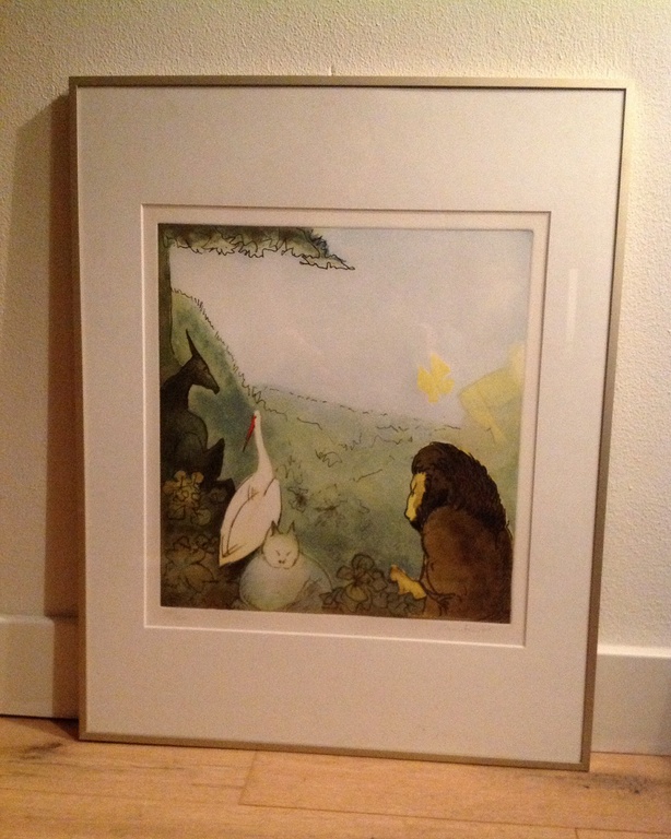 Constant; Ets/Aquatint -Orpheus met dieren- 200 ex.- 1978 kopen? Bied vanaf 1100!