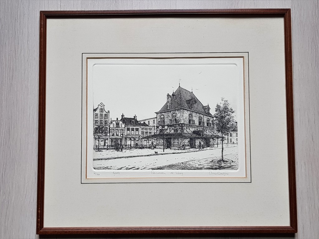 Anna Doedijns - Anna Doedijns - Leeuwarden de Waag - Gesigneerde lijnets kopen? Bied vanaf 40!