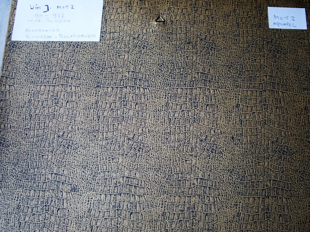 Wim Motz: tekening/aquarel, Achterhaven Rotterdam/Delfshaven kopen? Bied vanaf 50!