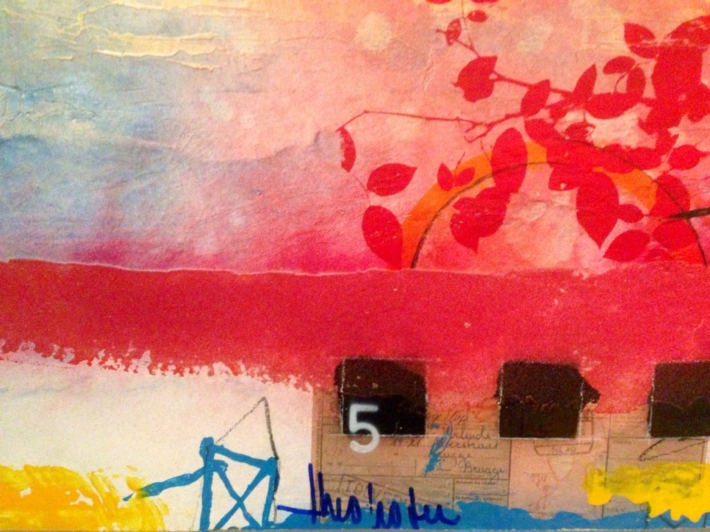 Theo koster , gemengde techniek , traces 3 kopen? Bied vanaf 1!