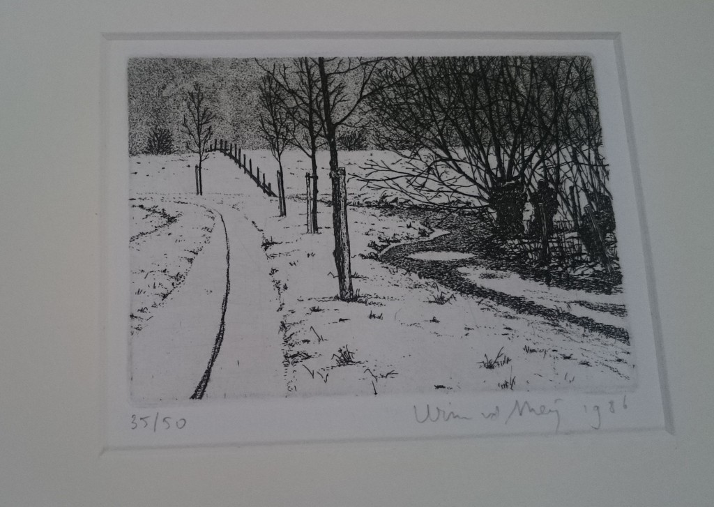 Wim van der Meij, ets, winter 86 kopen? Bied vanaf 25!