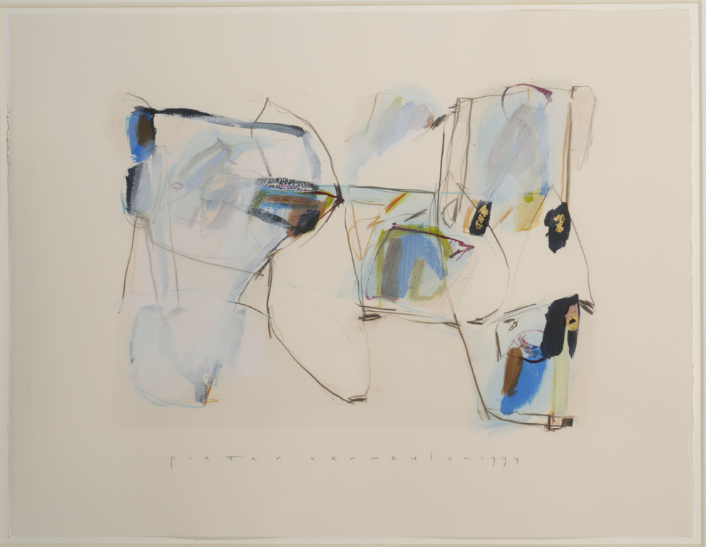 Pieter Vermeulen: Gemengde techniek, Zonder titel - Ingelijst kopen? Bied vanaf 50!