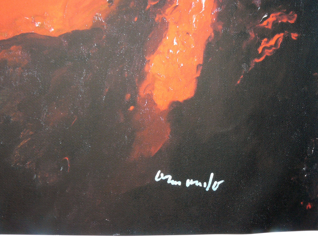 ARMANDO. -Der Tisch- Gloedvolle Glicee op linnen. Handgesign. Oplage 25.ZELDZAAM kopen? Bied vanaf 225!