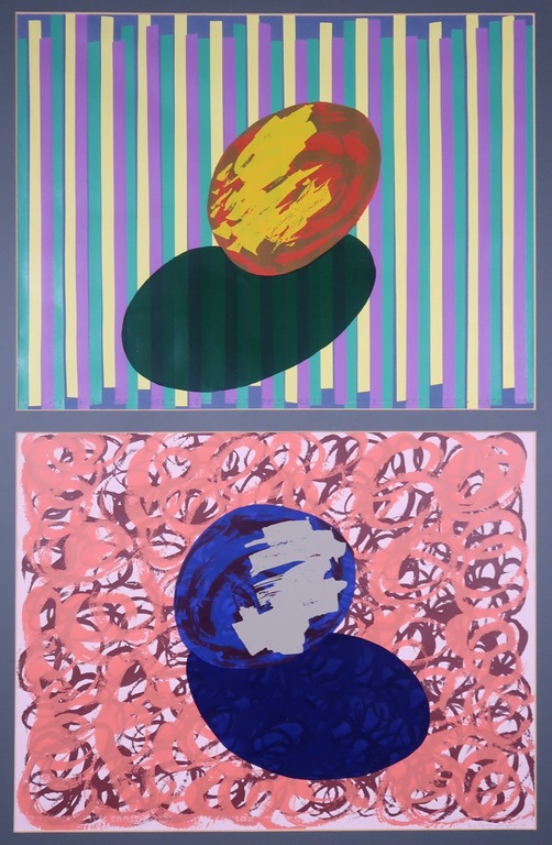 Bob Negryn: 2x Zeefdruk achter passe-partout, Z.T. (Groot) kopen? Bied vanaf 1!