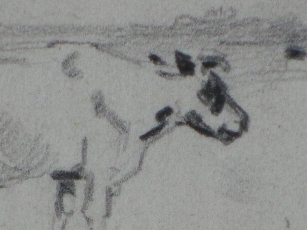 Jan van Essen, Staande koe, Tekening kopen? Bied vanaf 1!