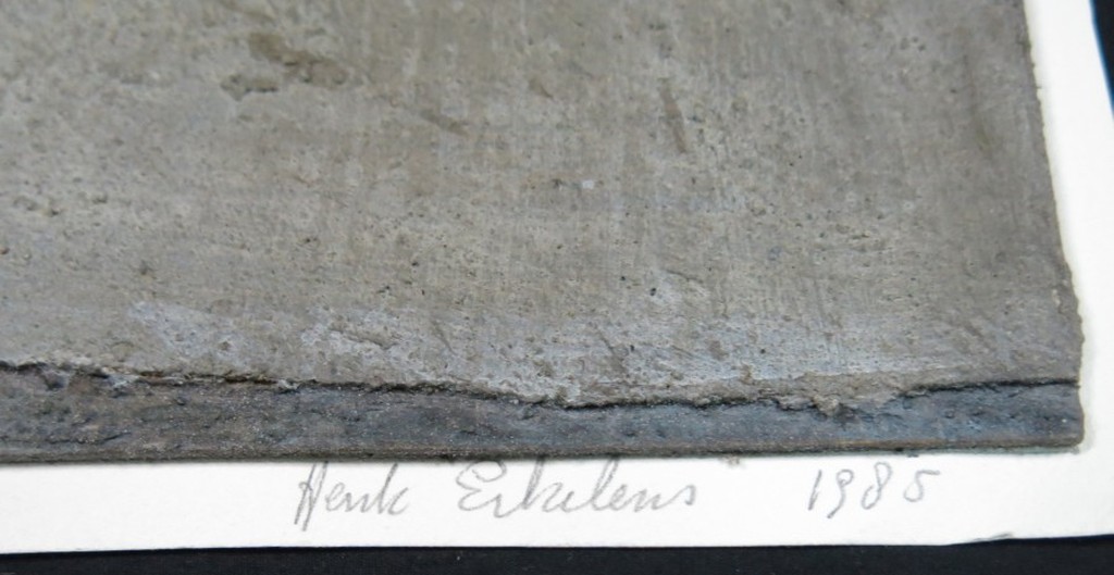 Henk Erkelens: Gemengde techniek op paneel, Compositie zonder titel kopen? Bied vanaf 20!