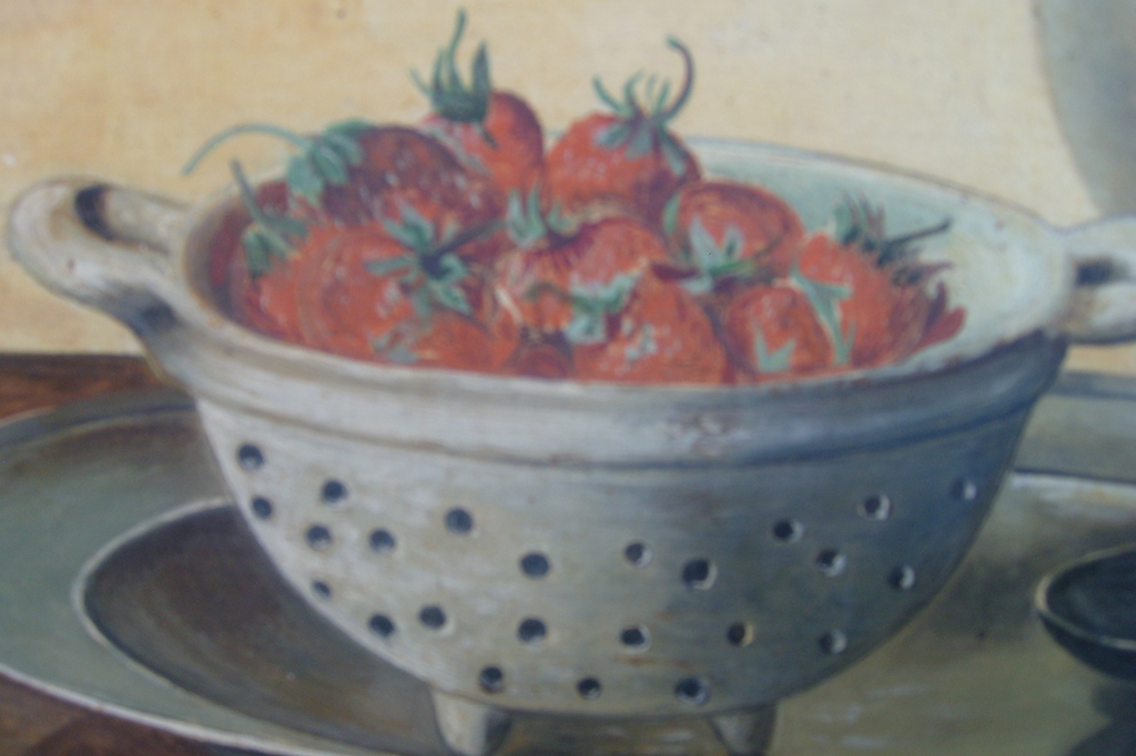 G.J. Assenbergh, stilleven met aardbeien in vergiet, stenen kruik, en bord kopen? Bied vanaf 75!