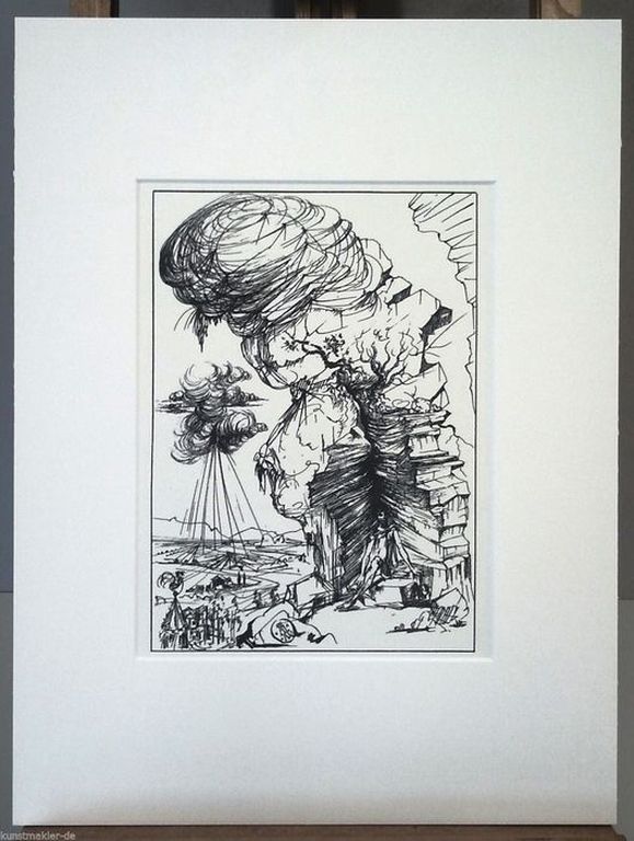 Salvador Dali (1904-1989) - Rock of Davos - Lithografie - Oplage 2500 ex. - 1944 kopen? Bied vanaf 1!