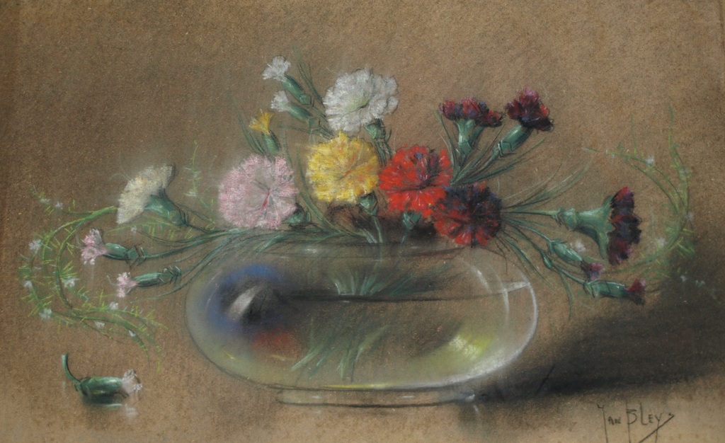 Jan Bleijs : Pastel , Vaas bloemen – gesigneerd – ca 1925 kopen? Bied vanaf 1!