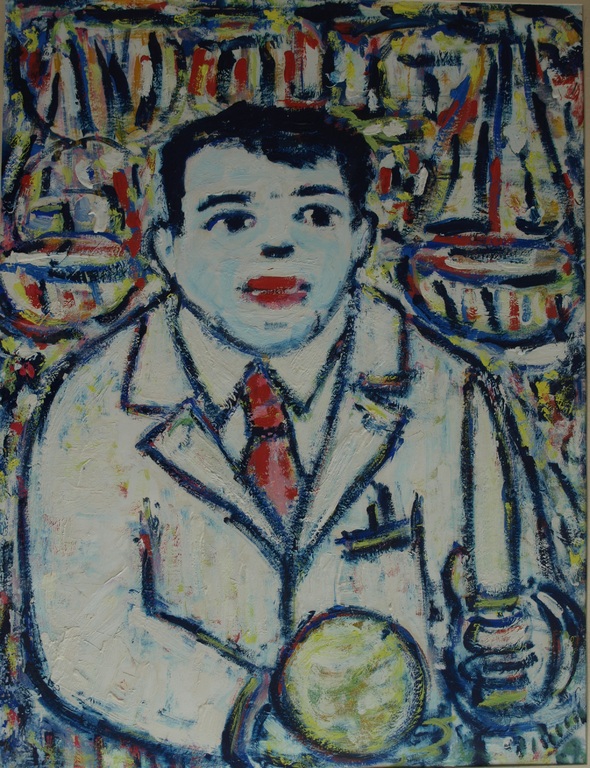 AcheterJaap van Praag (1898-1969): olieverf, Kaasboertje – gesigneerd & ingelijst –1958? Enchérissez de 295!