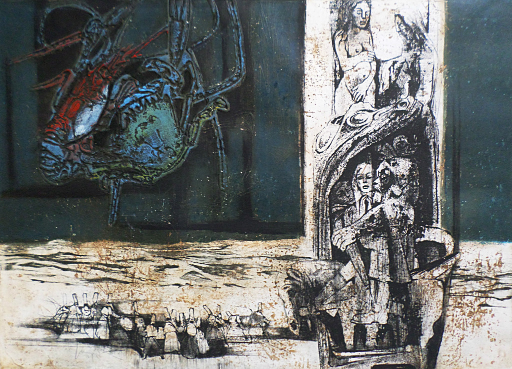 Ru van Rossem â�� Het getij I, aquatint ets met reliÃ«fdruk kopen? Bied vanaf 175!