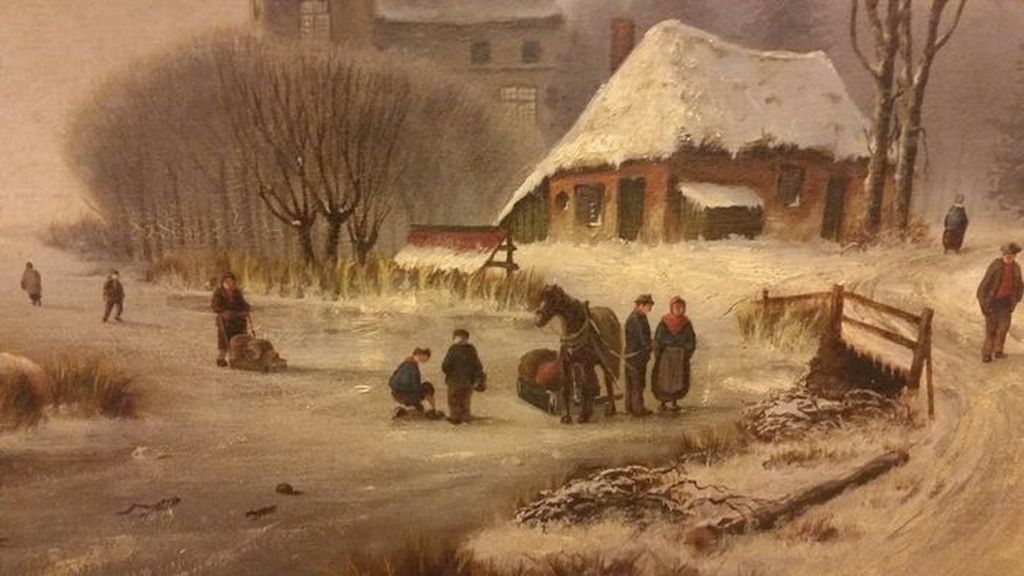 Lodewijk Johannes Kleijn (1817-1897)-Winterlandschap -olieverf canvas-gesigneerd kopen? Bied vanaf 1!