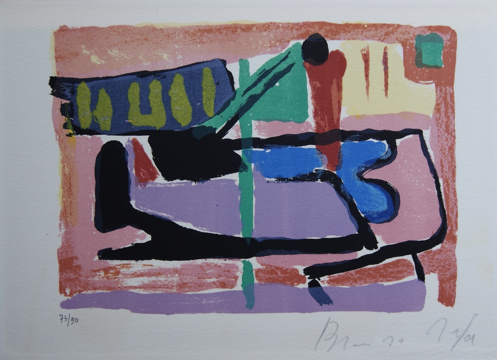 Bram van Velde litho - 1974 - oplage 90 ex - MP148. kopen? Bied vanaf 125!