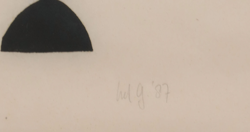 Ad Gerritsen: Lino op Rijstpapier, Bokaal - Ingelijst kopen? Bied vanaf 20!