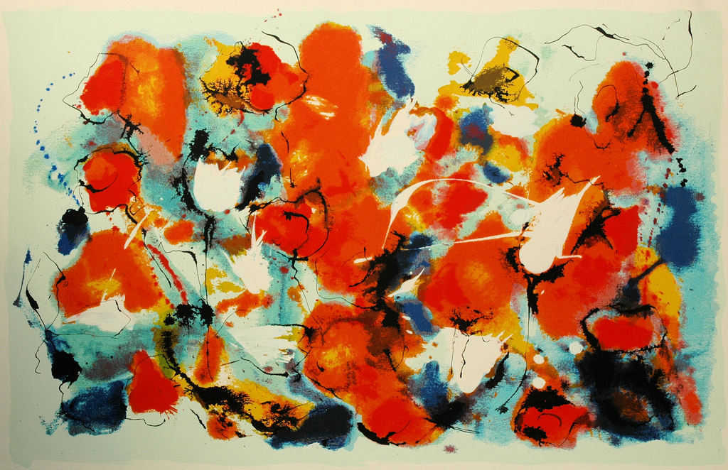 Nic Jonk - Witte Tulp - Gesigneerde zeefdruk - E/A - 1990 verkocht voor € 60!