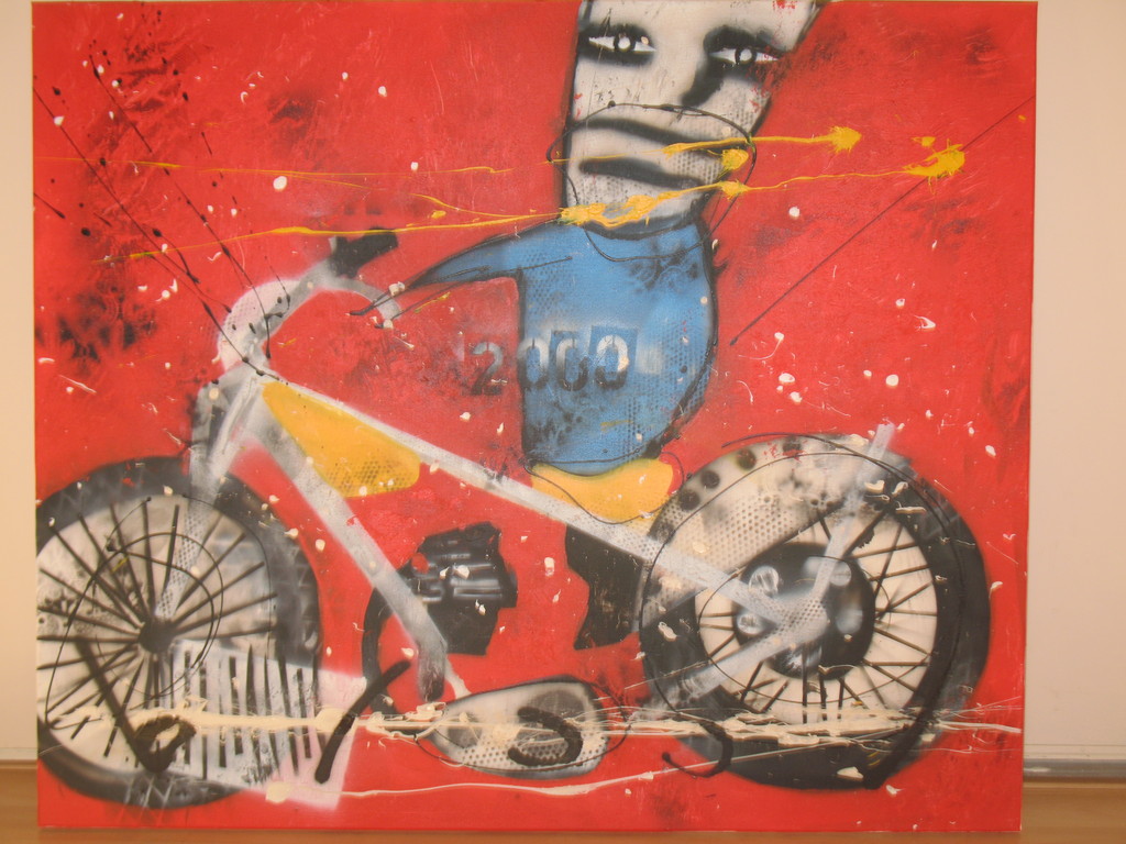 Herman Brood origineel schilderij "Motor (2000)" 100x120 kopen? Bied vanaf 2500!