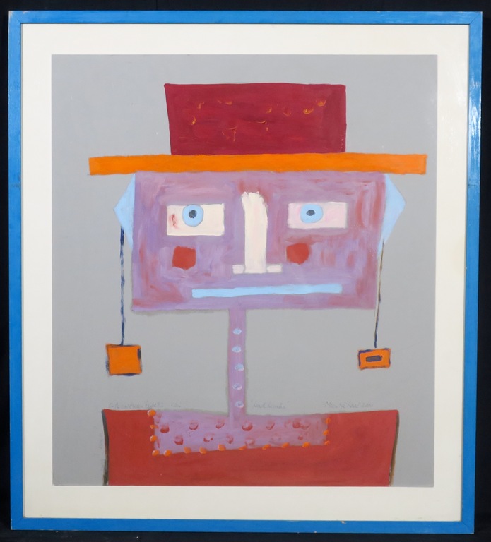 Meertje Kaal: Olieverf op karton, Headhunter - Ingelijst kopen? Bied vanaf 1!