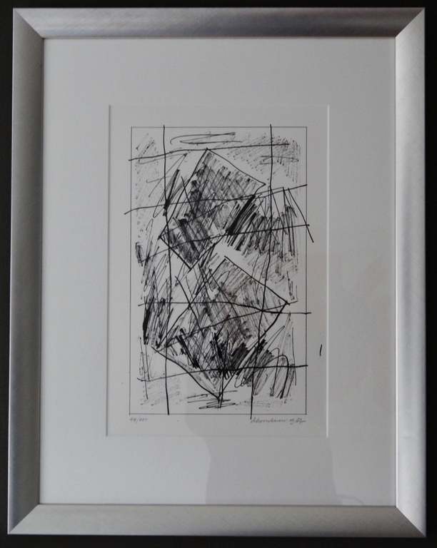 Jan Schoonhoven abstracte zeefdruk uit 1987 ZERO verkocht voor € 450!