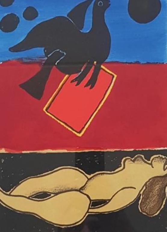 Corneille - ingelijst zeefdruk op papier - 2002 - gesigneerd  verkocht voor € 110!