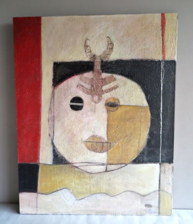 Pieter Hogenbirk (4 juli 1957) - acryl op doek - groot! - gesigneerd verkocht voor € 245!