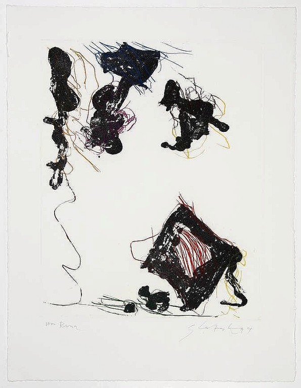 Lataster : compositie voor Rina (schitterende kleurenaquatint) verkocht voor € 51!