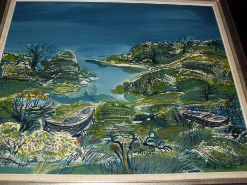 Rudi Polder /Olieverf/ Kust van Port Nouvelle/ kopen? Bied vanaf 120!