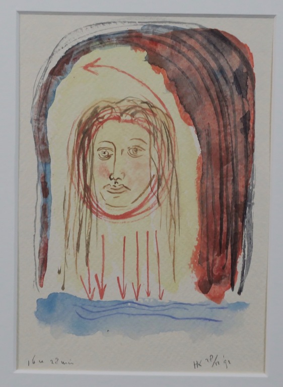 Hans Kuijs: Aquarel, Z.T. gezicht kopen? Bied vanaf 1!