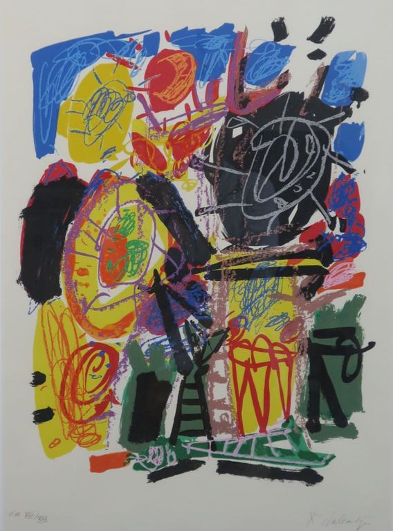 kees Salentijn: Zeefdruk, Zonder titel - Ingelijst kopen? Bied vanaf 50!