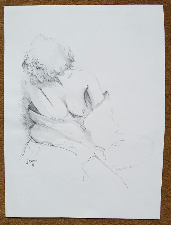Zes naakten, 5x tekening en 1x aquarel kopen? Bied vanaf 1!