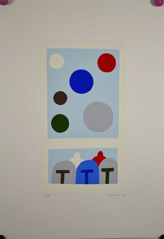 Marcus: Zeefdruk. Abstracte compositie kopen? Bied vanaf 1!