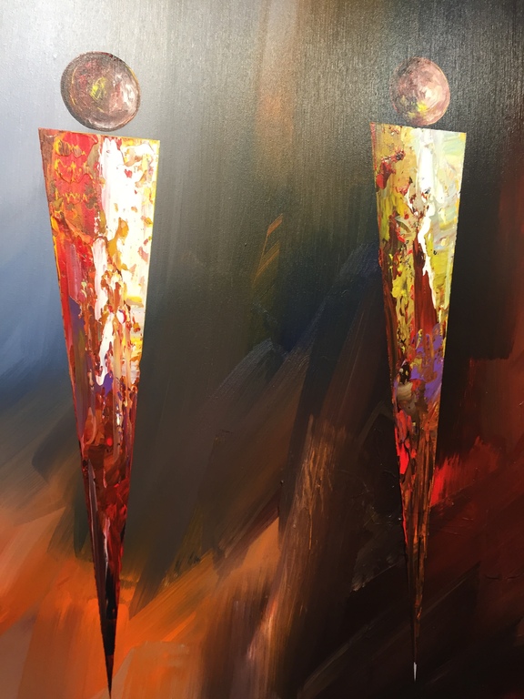 GENA GENADYJ gemengde technieken op 3 D Doek, Titel: People kopen? Bied vanaf 1!