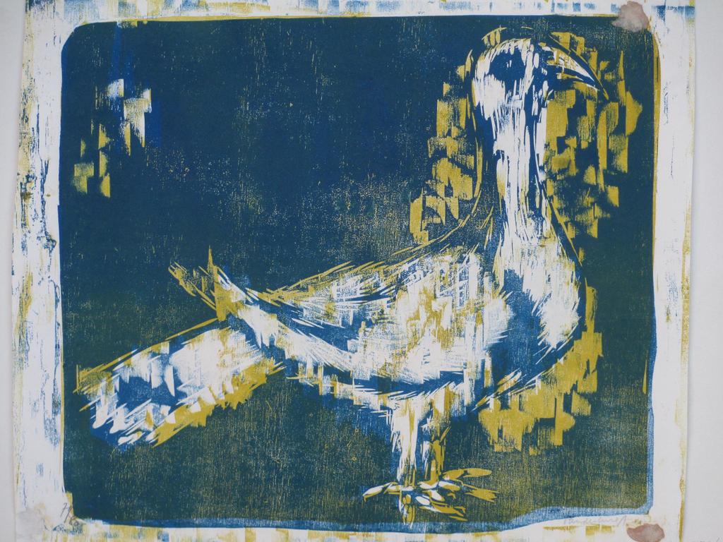 Flip van der Burgt, Duif, Gemengde druktechniek kopen? Bied vanaf 30!