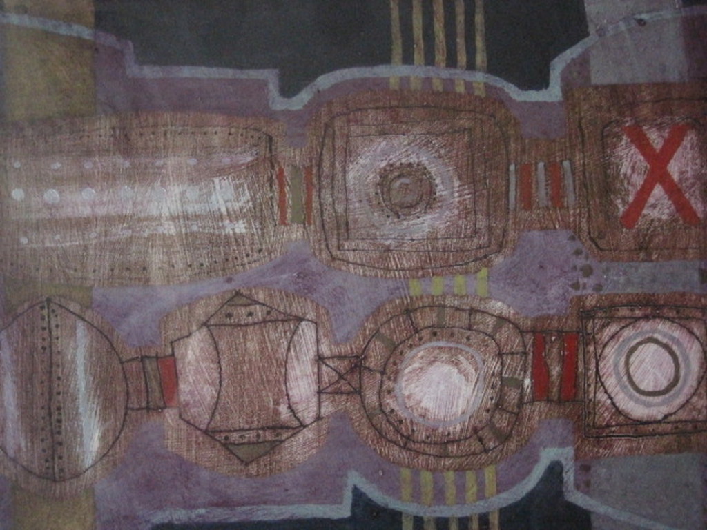 Anthony Russell - tribal African artist - gemengde techniek - gesigneerd  kopen? Bied vanaf 1!