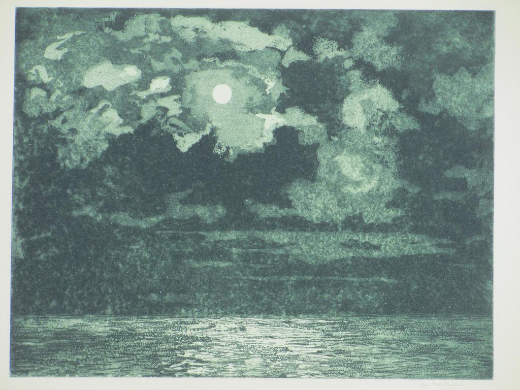 Jan Poortenaar, Moonlight, Ets op Japans papier kopen? Bied vanaf 40!