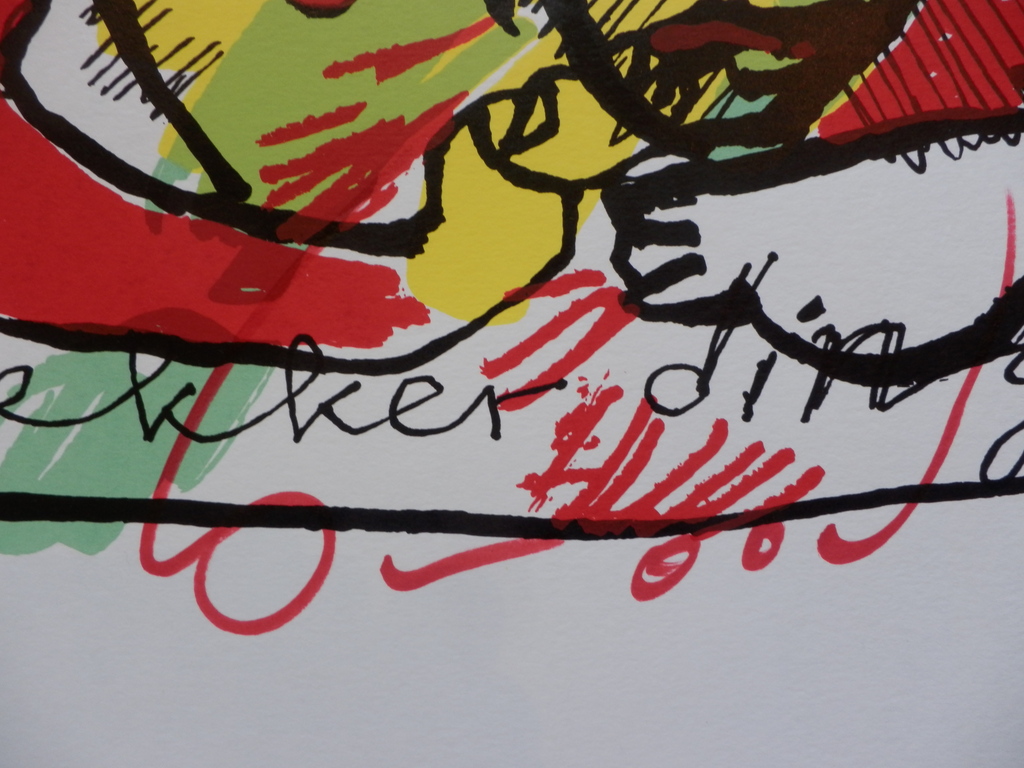 HERMAN BROOD, Gelimiteerde en HANDGESIGNEERDE Zeefdruk  LEKKER DING kopen? Bied vanaf 160!