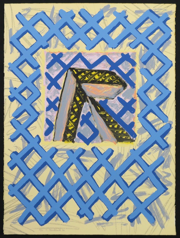 Cornelis Makkink: Zeefdruk, Zonder titel verkocht voor € 35!