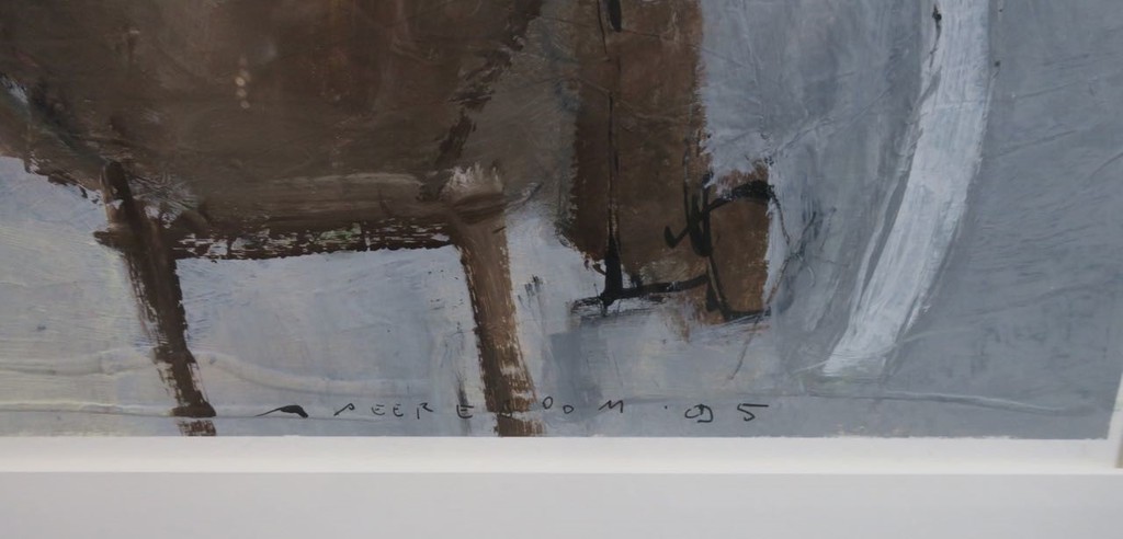 Anneke Peereboom: Gemengde techniek, Zonnige winterdag II - Ingelijst kopen? Bied vanaf 35!