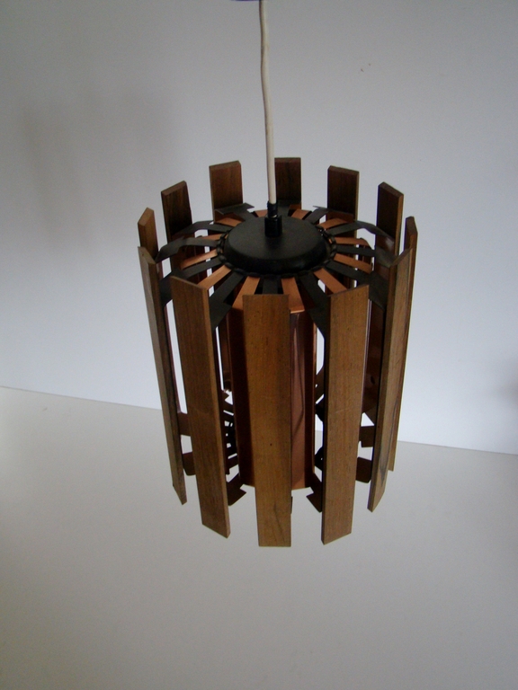Scandinavische design hanglamp - Denemarken / Zweden - koper en hout kopen? Bied vanaf 1!