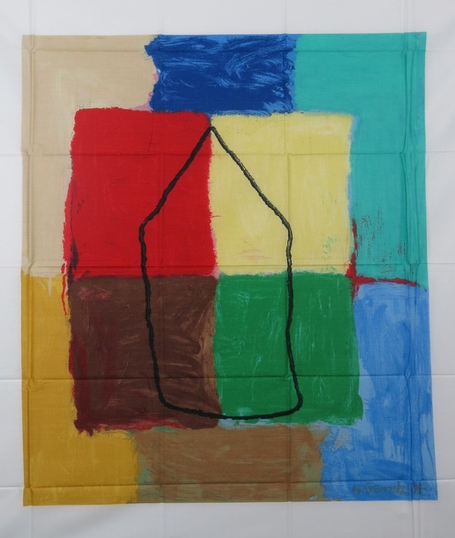 Harrie Gerritz: Zeefdruk op zijde, Territorium kopen? Bied vanaf 40!