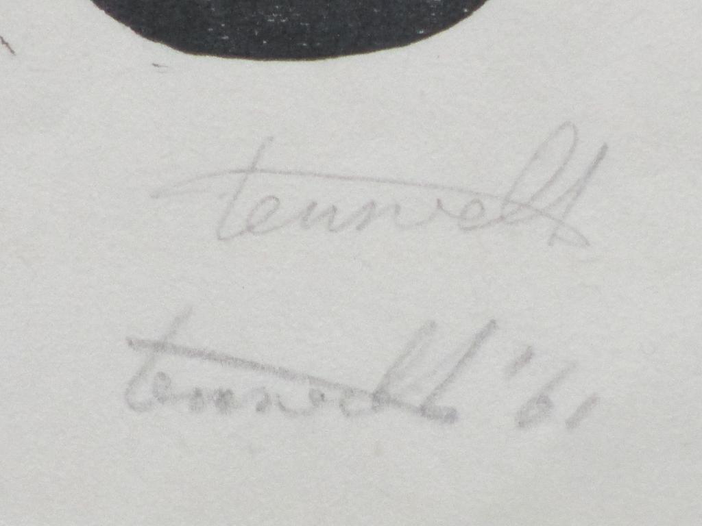 Frits Lensvelt, Abstracte compositie, Houtsnede 1961 kopen? Bied vanaf 40!