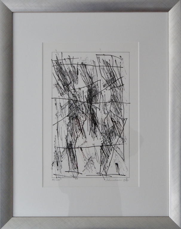 Jan Schoonhoven abstracte zeefdruk uit 1987 ZERO verkocht voor € 450!