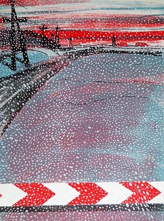 Jan Cremer, litho Winter handgesigneerd/genummerd, MOOI INGELIJST!! kopen? Bied vanaf 275!