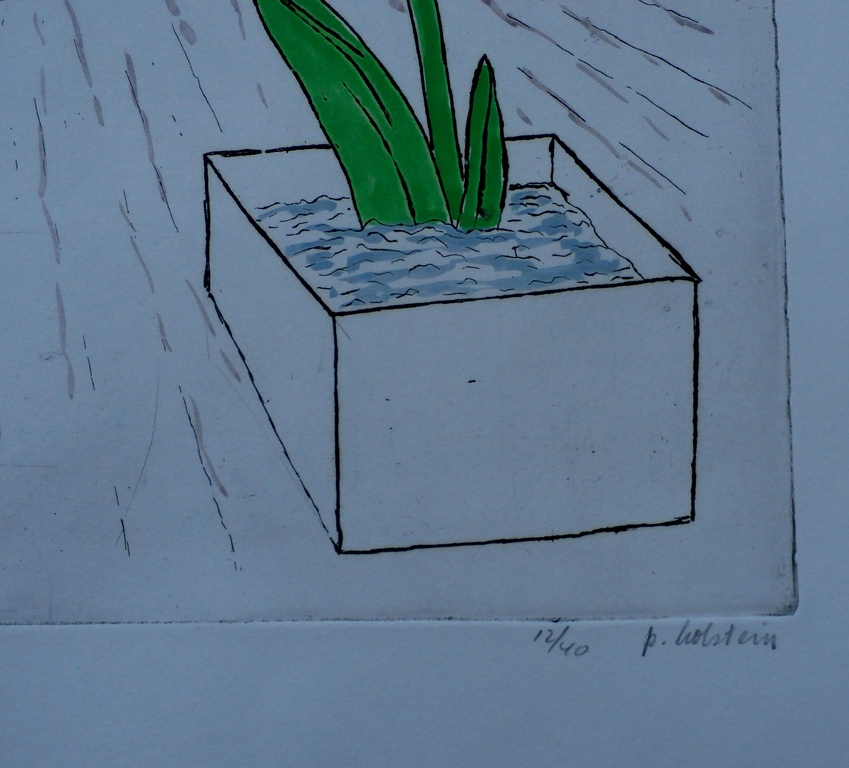 Pieter Holstein -  kleurenets: Kunstmest - gesigneerd -1980 kopen? Bied vanaf 75!