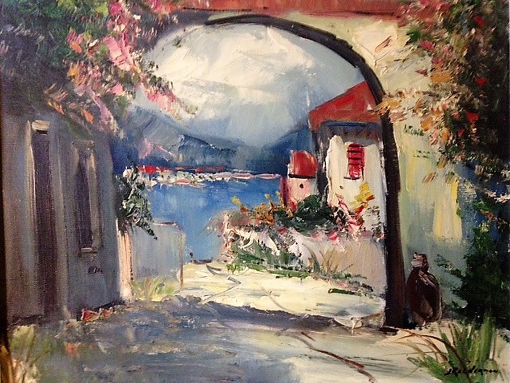 Jan Kelderman (1914-1990), olieverf op doek, Zuid-Frankrijk kopen? Bied vanaf 60!