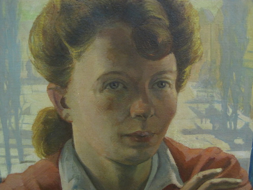 Toon Pluijmers 1944 olieverf "vrouw voor raam Hemonystraat Amsterdam"  kopen? Bied vanaf 1!